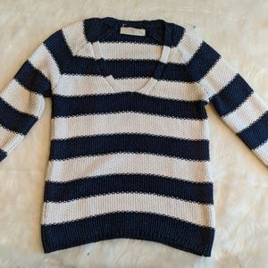 Blue & White Zara Knit Sweater